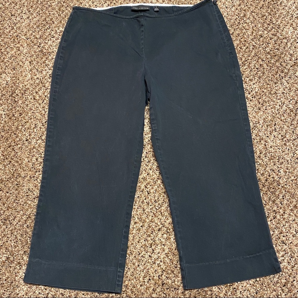 The Limited black lightweight side zip stretch capris Cropped pants